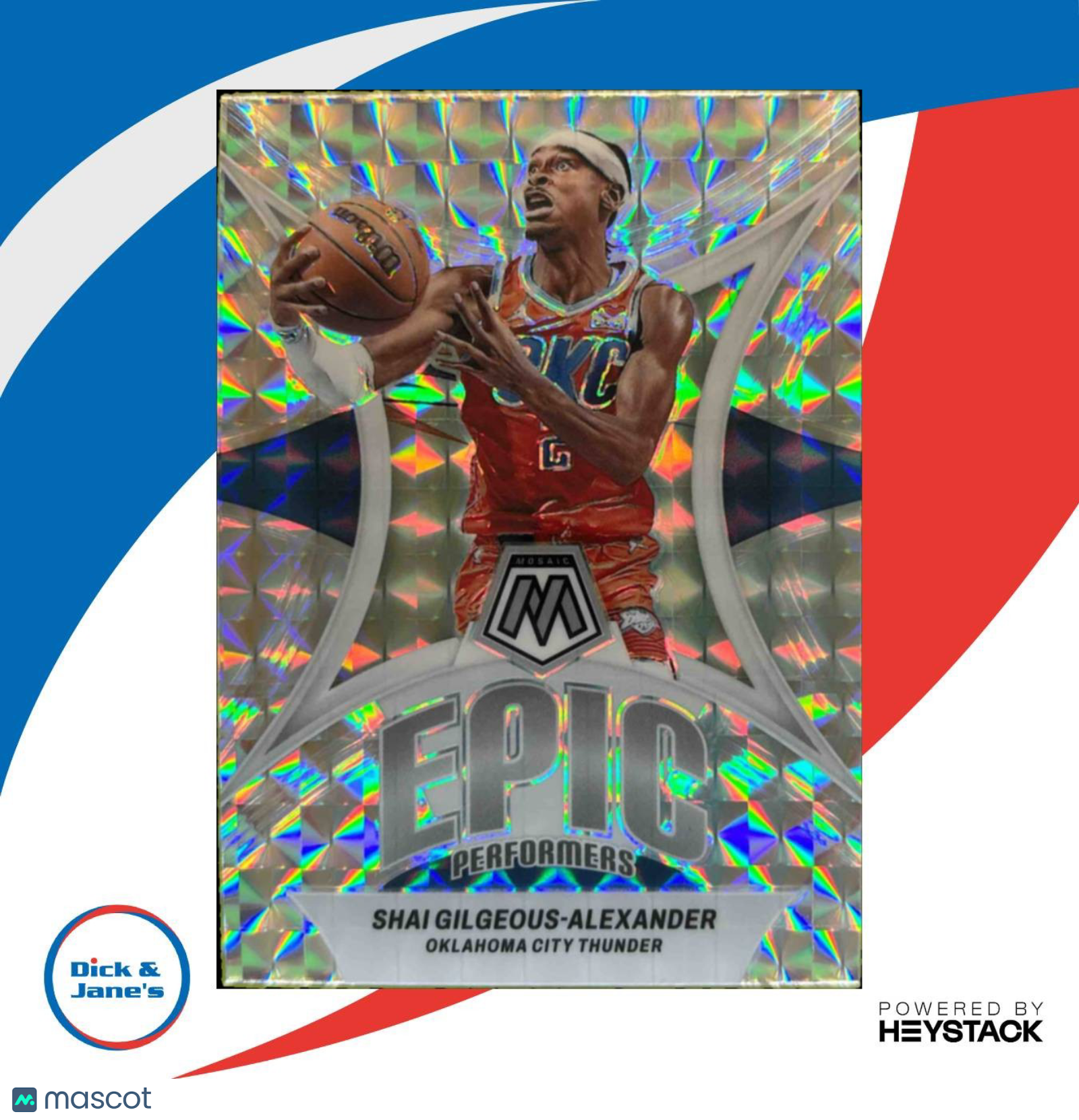 2023-24 Panini Mosaic Shai Gilgeous-Alexander Epic Performers Mosaic #1 Thunder - Sports Cards