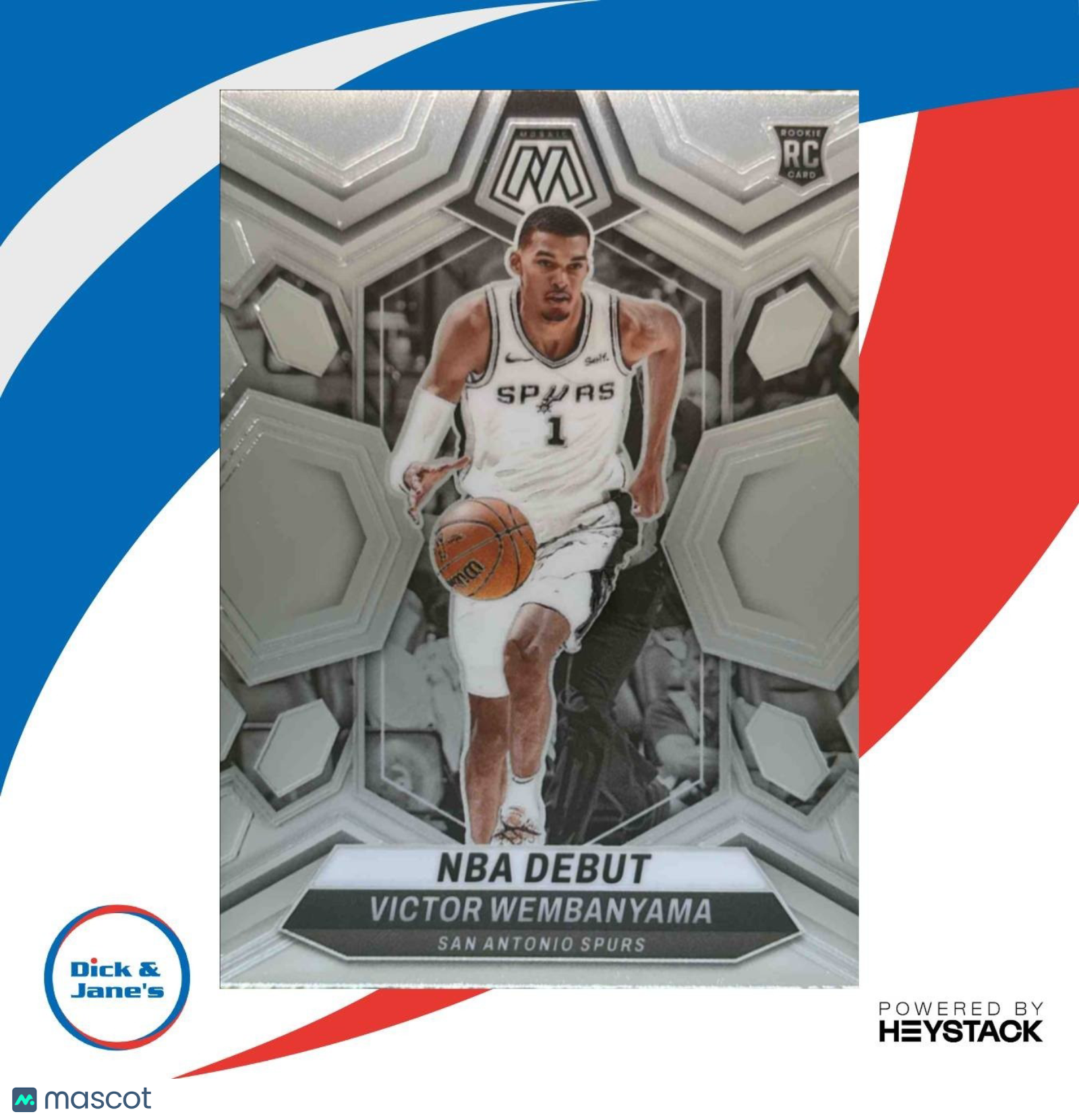 2023-24 Panini Mosaic Victor Wembanyama #257 NBA Debut RC San Antonio Spurs - Sports Cards
