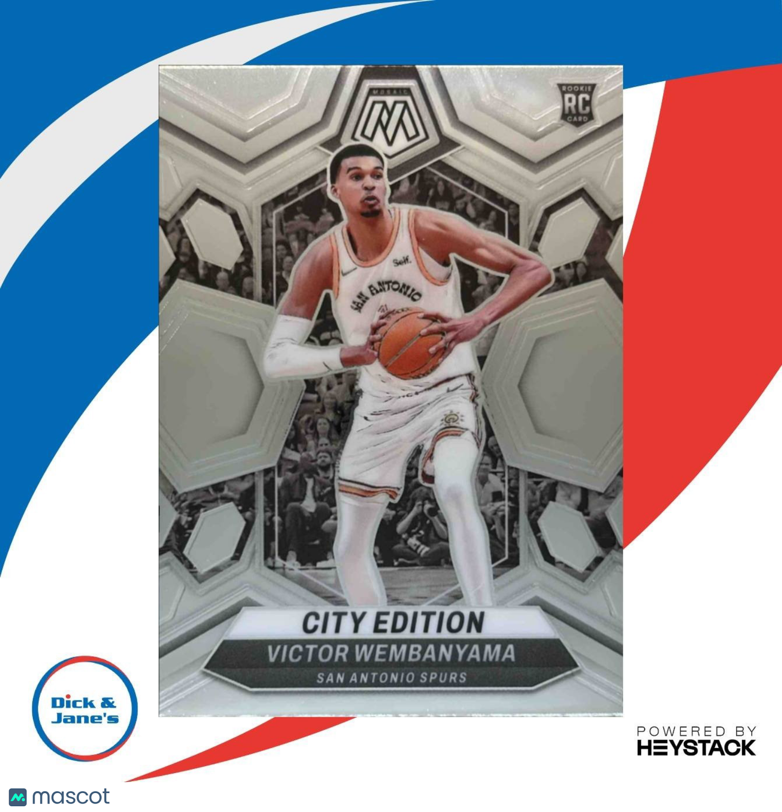 2023-24 Panini Mosaic Victor Wembanyama City Edition #282 RC San Antonio Spurs - Sports Cards