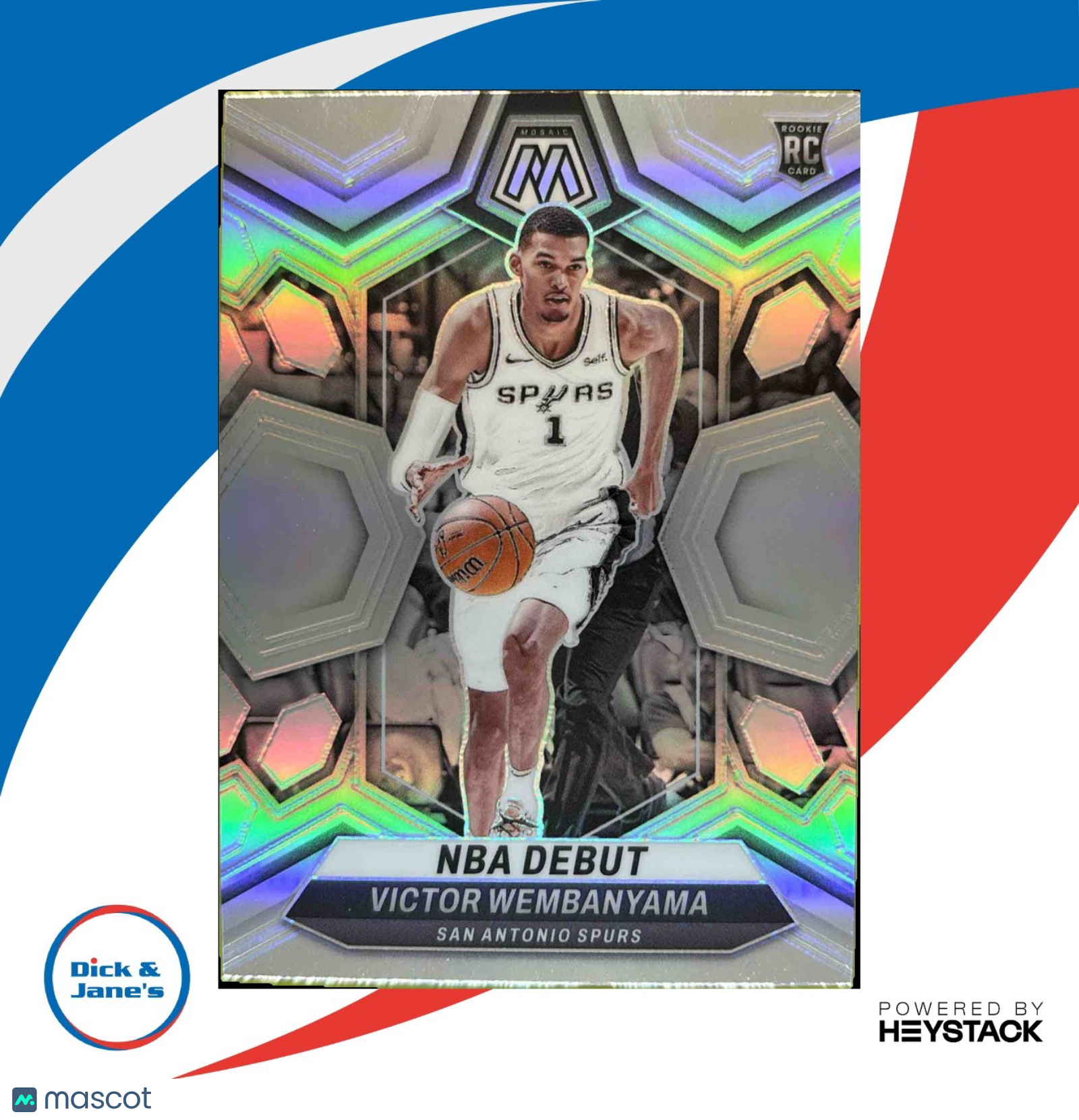 2023-24 Panini Mosaic Victor Wembanyama Holo Silver #257 San Antonio Spurs - Sports Cards