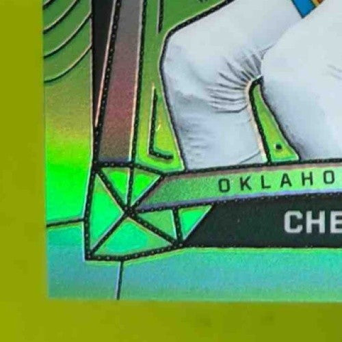 2023-24 Panini Obsidian Chet Holmgren Electric Etch Green 23/25 #30 Thunder - Sports Cards