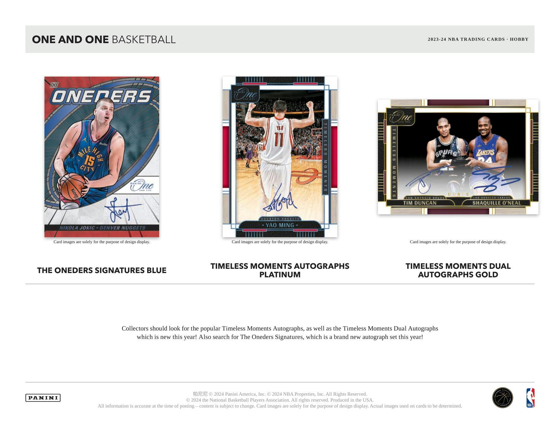 2023/24 Panini One and One Basketball Hobby Box - NBA Hobby Box