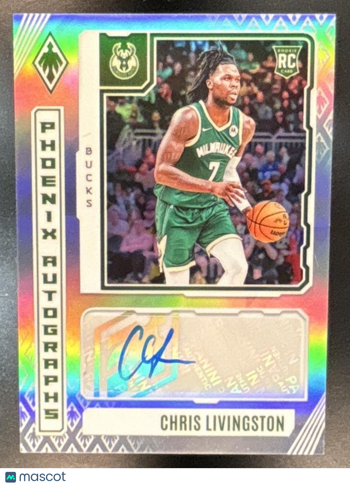 2023-24 Panini Phoenix Chris Livingston Auto #PA-CLI Milwaukee Bucks - Sports Cards