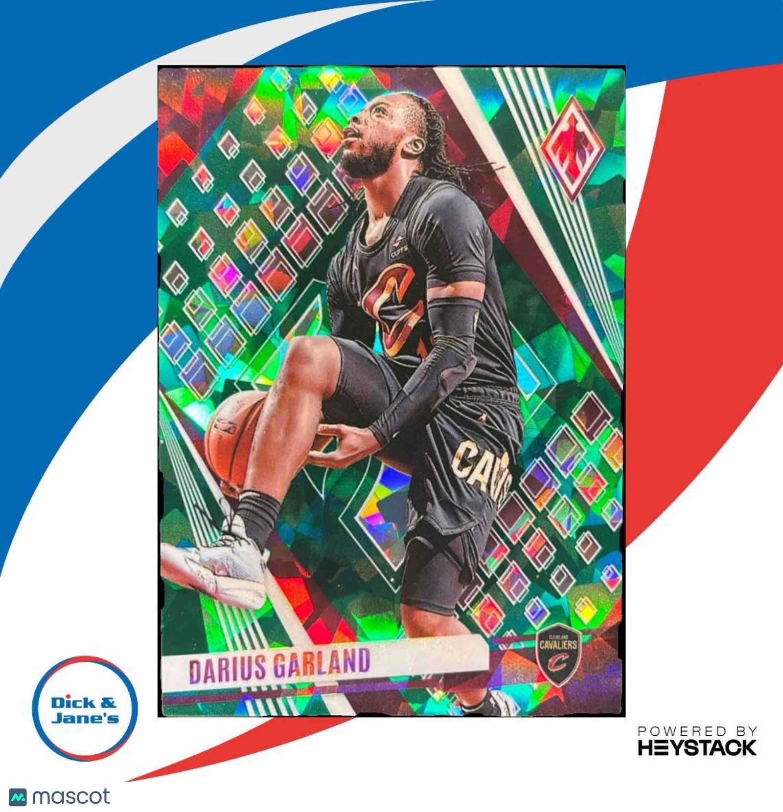 2023-24 Panini Phoenix Darius Garland Green Ice /149 #184 Cleveland Cavaliers - Sports Cards