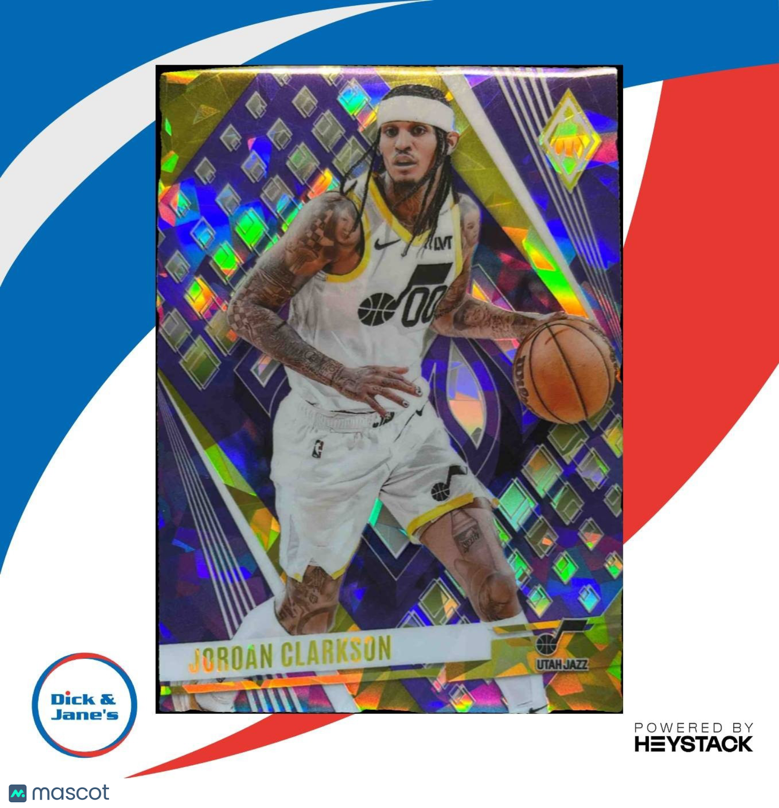 2023-24 Panini Phoenix Jordan Clarkson Purple Ice 5/25 #83 Utah Jazz - Sports Cards