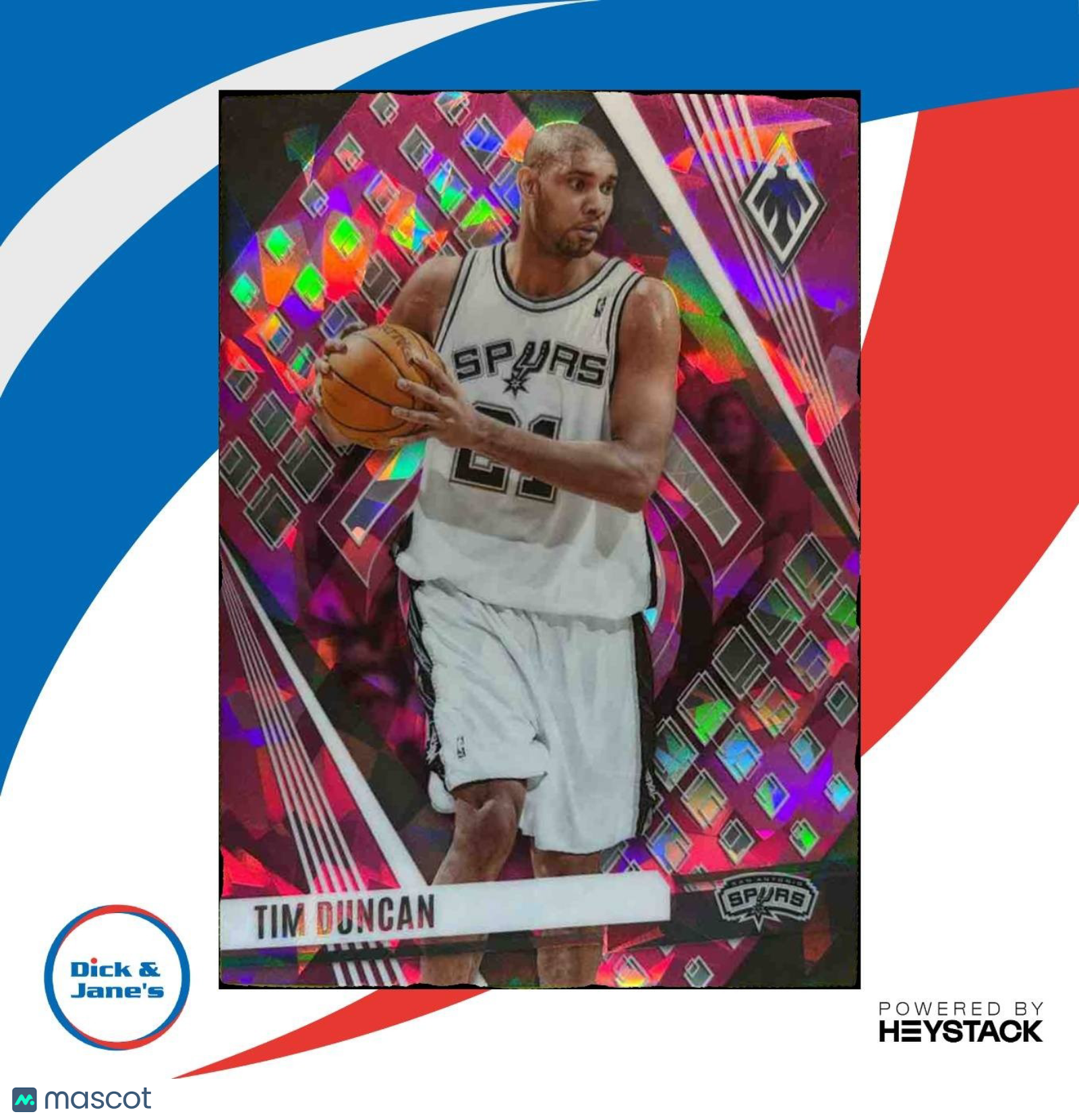 2023-24 Panini Phoenix Tim Duncan Pink Ice 25/25 #60 San Antonio Spurs - Sports Cards