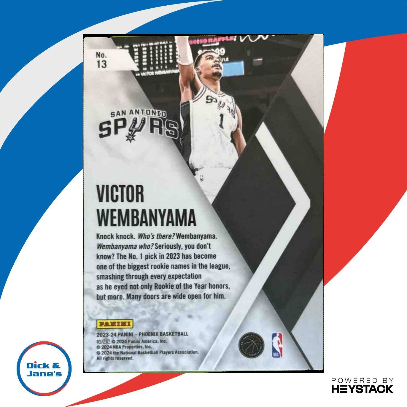 2023-24 Panini Phoenix Victor Wembanyama Instant Phenom Silver #13 RC Spurs - Sports Cards