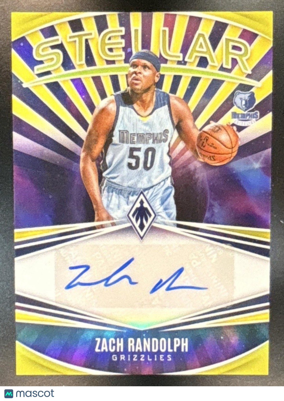 2023-24 Panini Phoenix Zach Randolph Stellar Signatures Yellow /35 Auto Grizzlie - Sports Cards