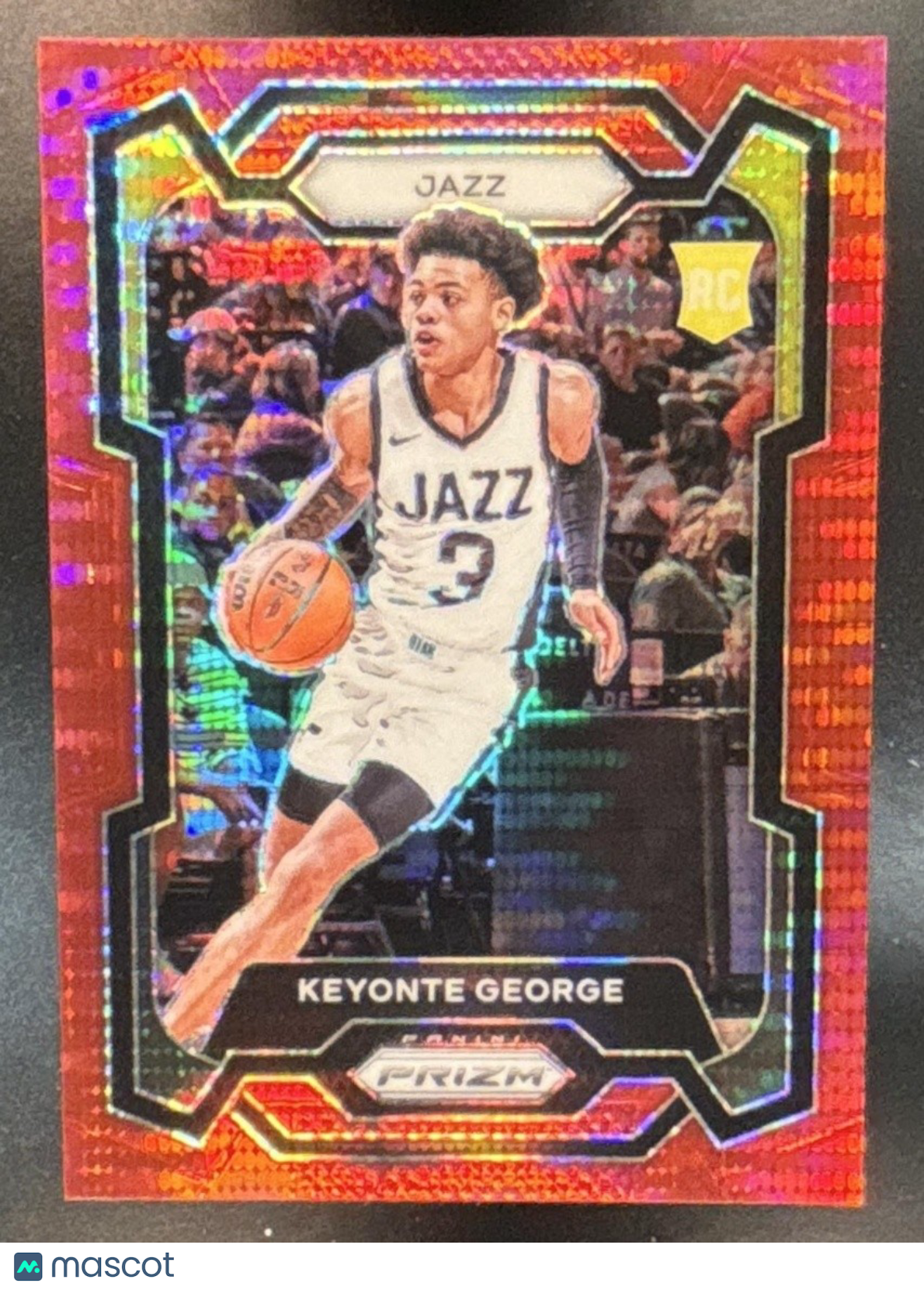 2023-24 Panini Prizm Keyonte George Red Seismic /299 #127 RC Utah Jazz - Sports Cards