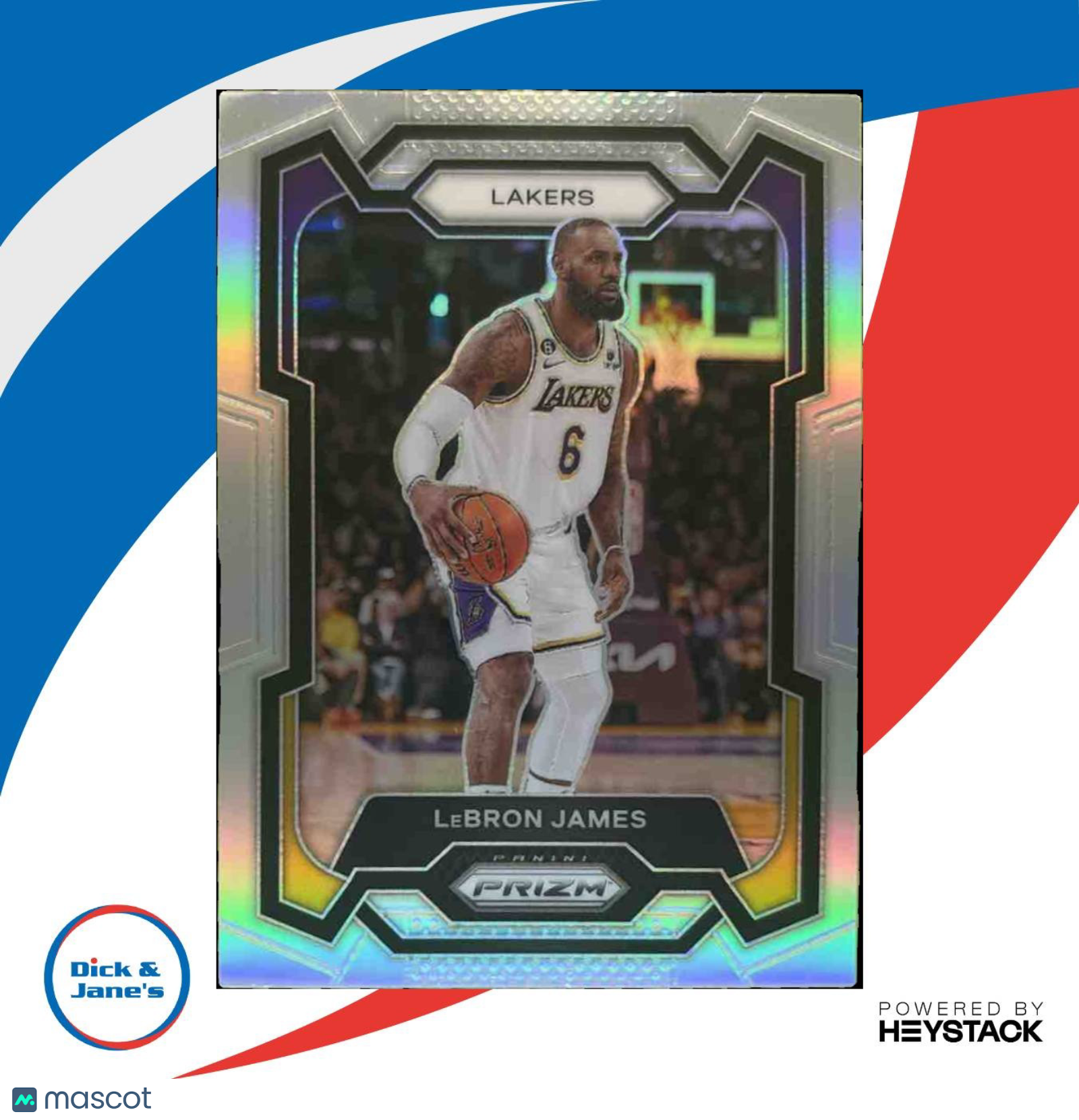 2023-24 Panini Prizm LeBron James Prizms Silver #63 Los Angeles Lakers - Sports Cards