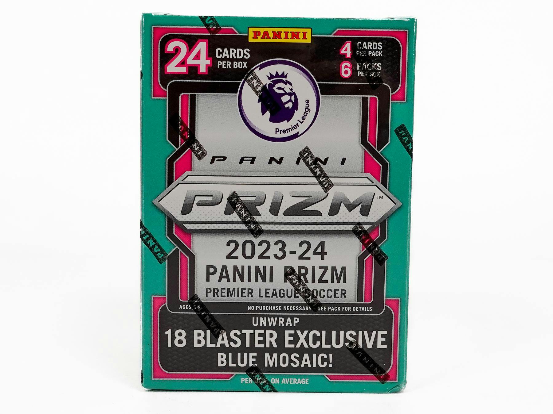2023/24 Panini Prizm Premier League EPL Soccer 6-Pack Hobby Blaster Box (Blue Mosaic Prizms!) - Blaster Box