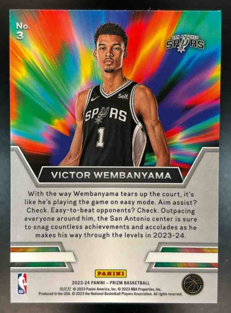 2023-24 Panini Prizm Victor Wembanyama Instant Impact #3 RC San Antonio Spurs - Sports Cards