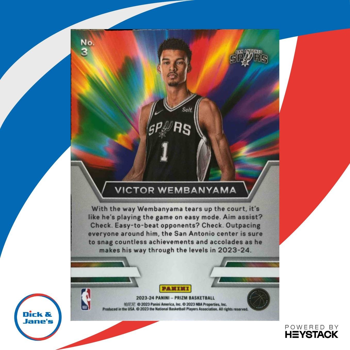 2023-24 Panini Prizm Victor Wembanyama Instant Impact #3 RC San Antonio Spurs - Sports Cards