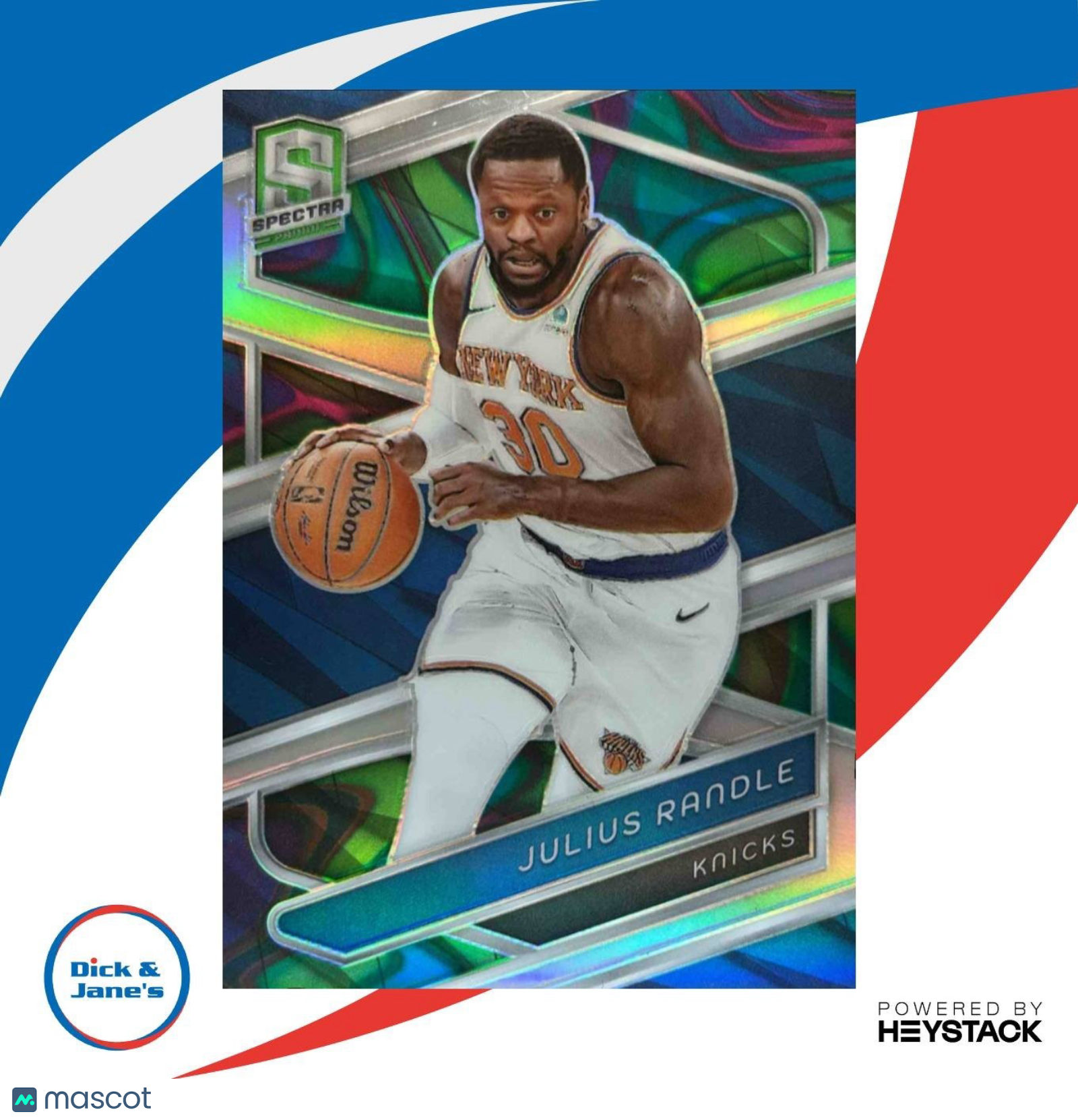 2023-24 Panini Select Julius Randle Green Prizms 5/5 #46 New York Knicks - Sports Cards