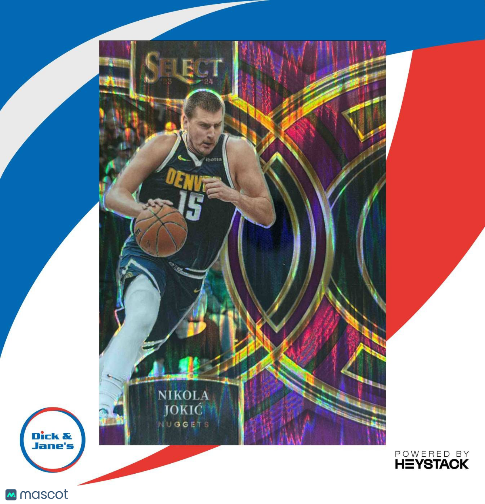 2023-24 Panini Select Nikola Jokic Purple Flash /175 #169 Premier Denver Nuggets - Sports Cards