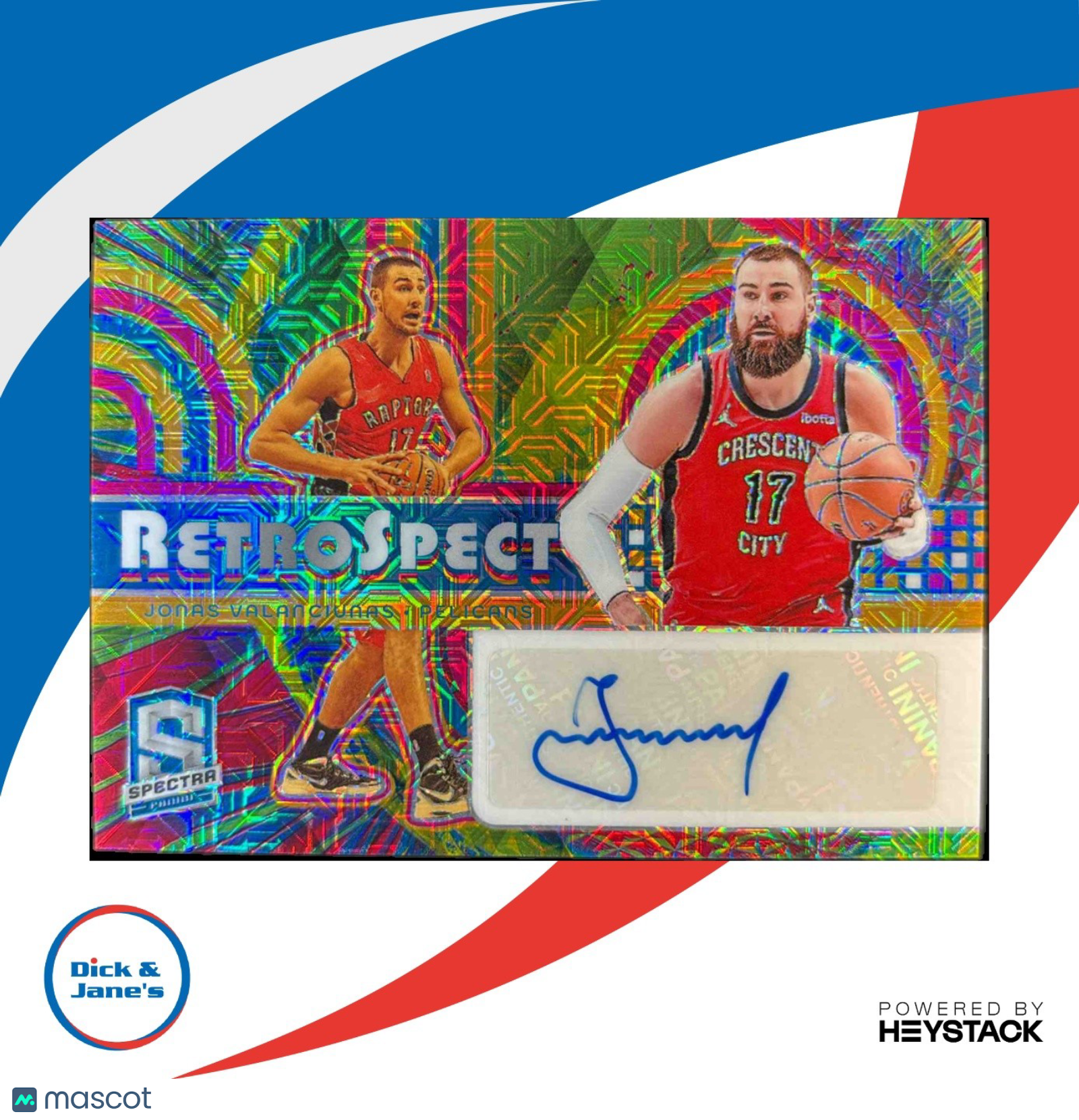 2023-24 Panini Spectra Jonas Valanciunas Retrospect Auto Meta /25 - Sports Cards