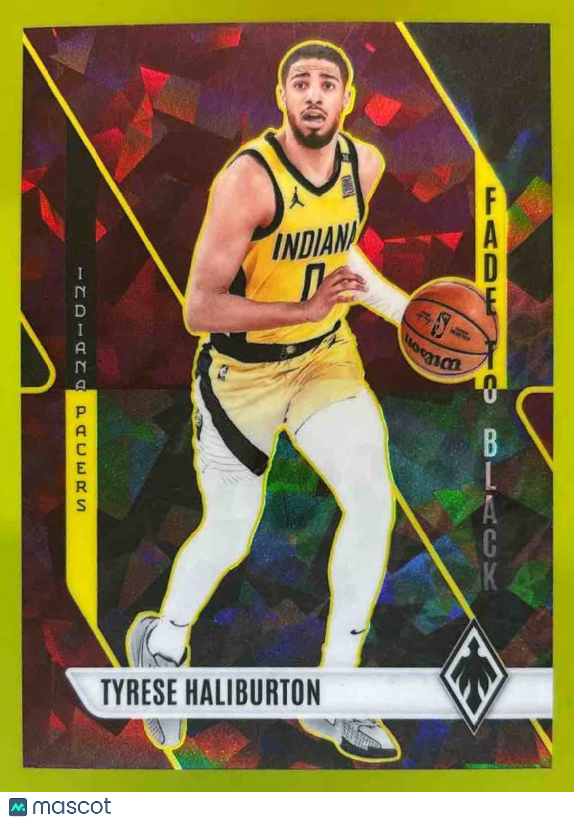 2023-24 Phoenix Tyrese Haliburton Fade To Black Maroon Ice /275 Indiana Pacers - Sports Cards