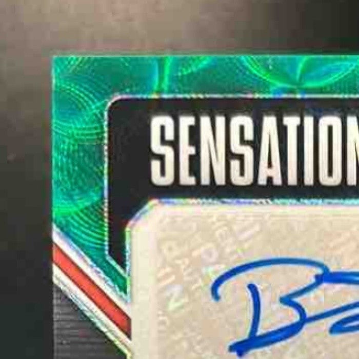 2023-24 Prizm Draft Picks Ben Sheppard Sensational Signatures Green RC Auto - Sports Cards