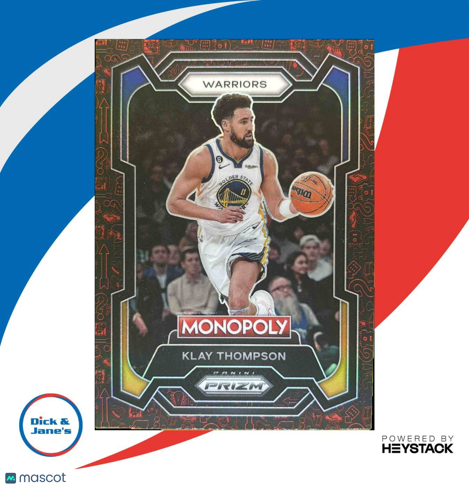 2023-24 Prizm Monopoly Klay Thompson Man Red Pattern #29 Golden State Warriors - Sports Cards