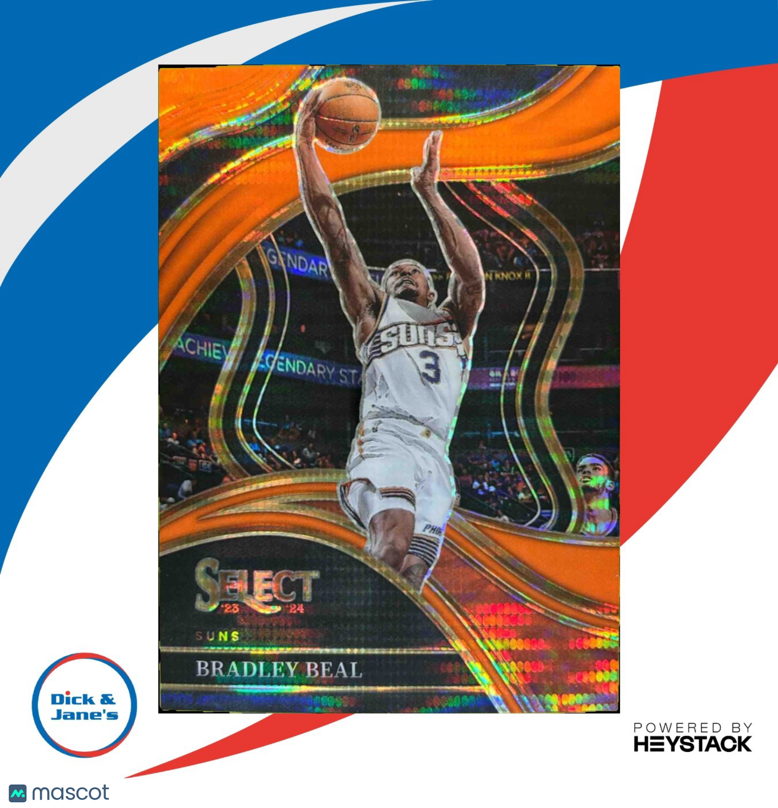 2023-24 Select Bradley Beal Neon Orange Pulsar Prizms FOTL 5/15 247 Phoenix Suns - Sports Cards