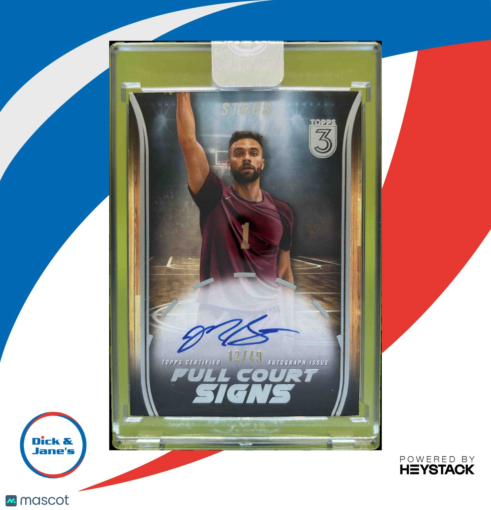 2023-24 Topps 3 Max Strus Full Court Signs 12/49 FCS-MS Auto Cleveland Cavaliers - Sports Cards