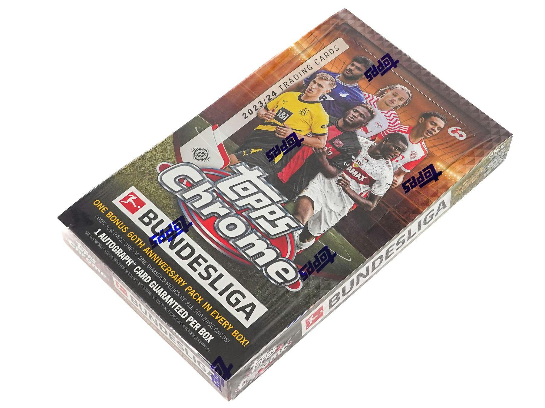 2023/24 Topps Chrome Bundesliga Soccer Hobby Box (1 Auto) - Soccer Hobby Box