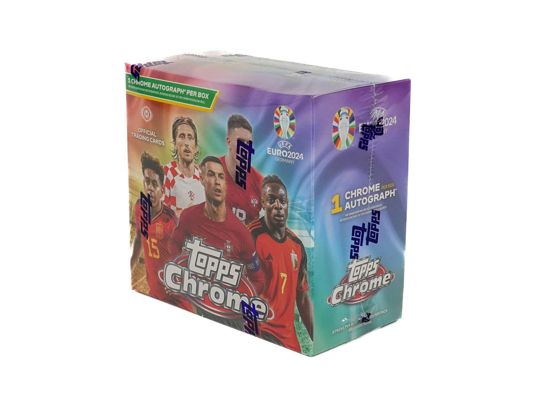 2023/24 Topps Chrome UEFA Euro Soccer Hobby Box (1 Auto) EURO2024 Germany Nov 13th - Soccer Hobby Box