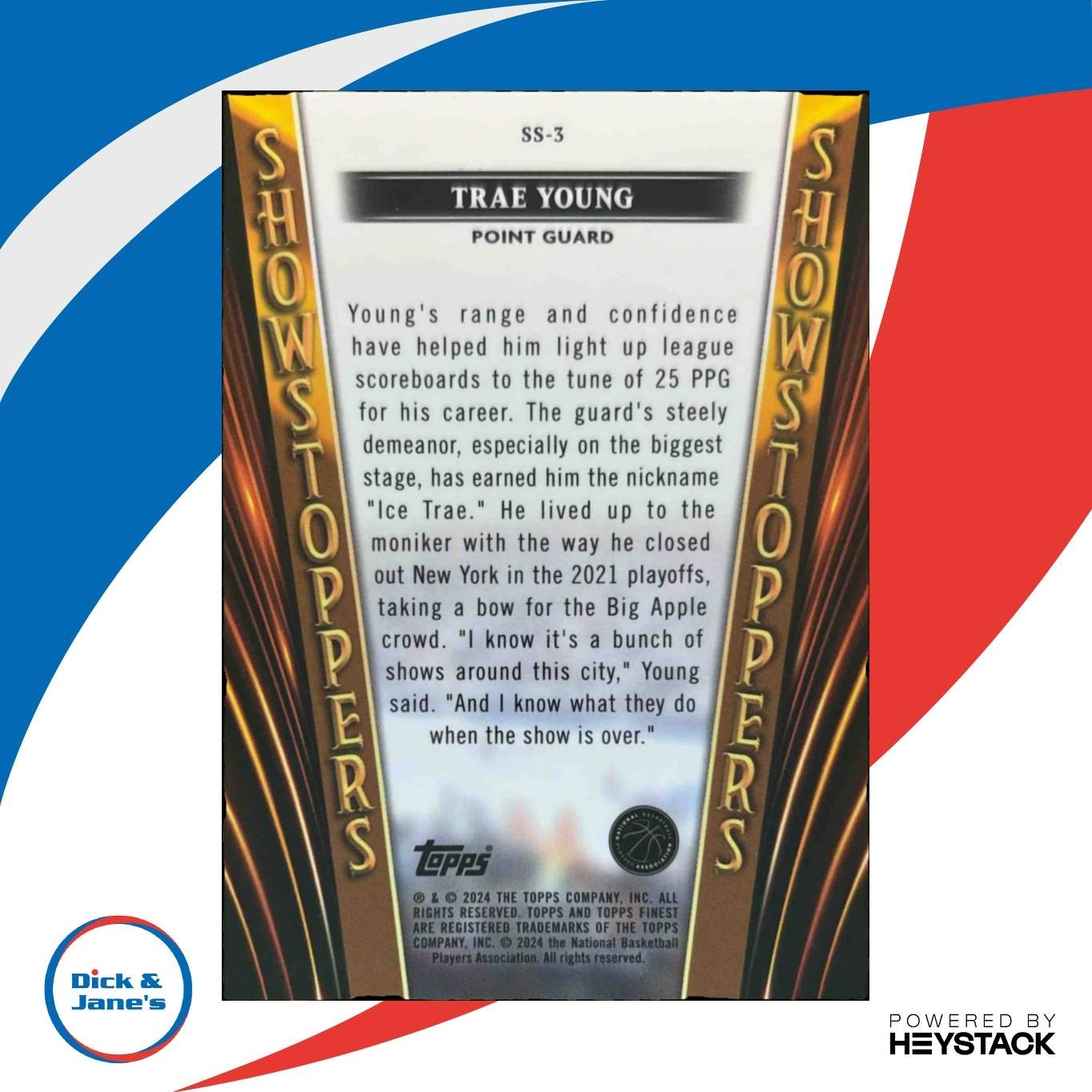 2023-24 Topps Finest Trae Young Showstoppers Red Refractor 5/5 Atlanta Hawks - Sports Cards