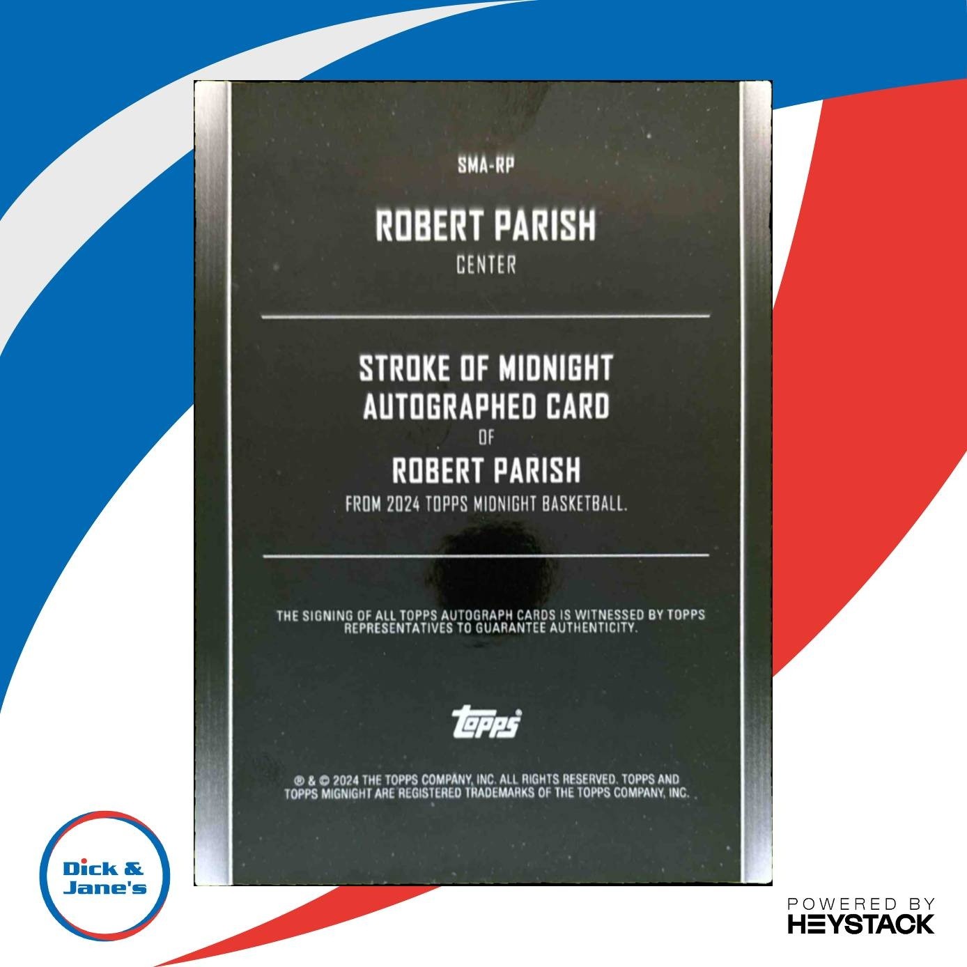 2023-24 Topps Midnight Robert Parish Stroke of Auto Twilight /199 Boston Celtics - Sports Cards