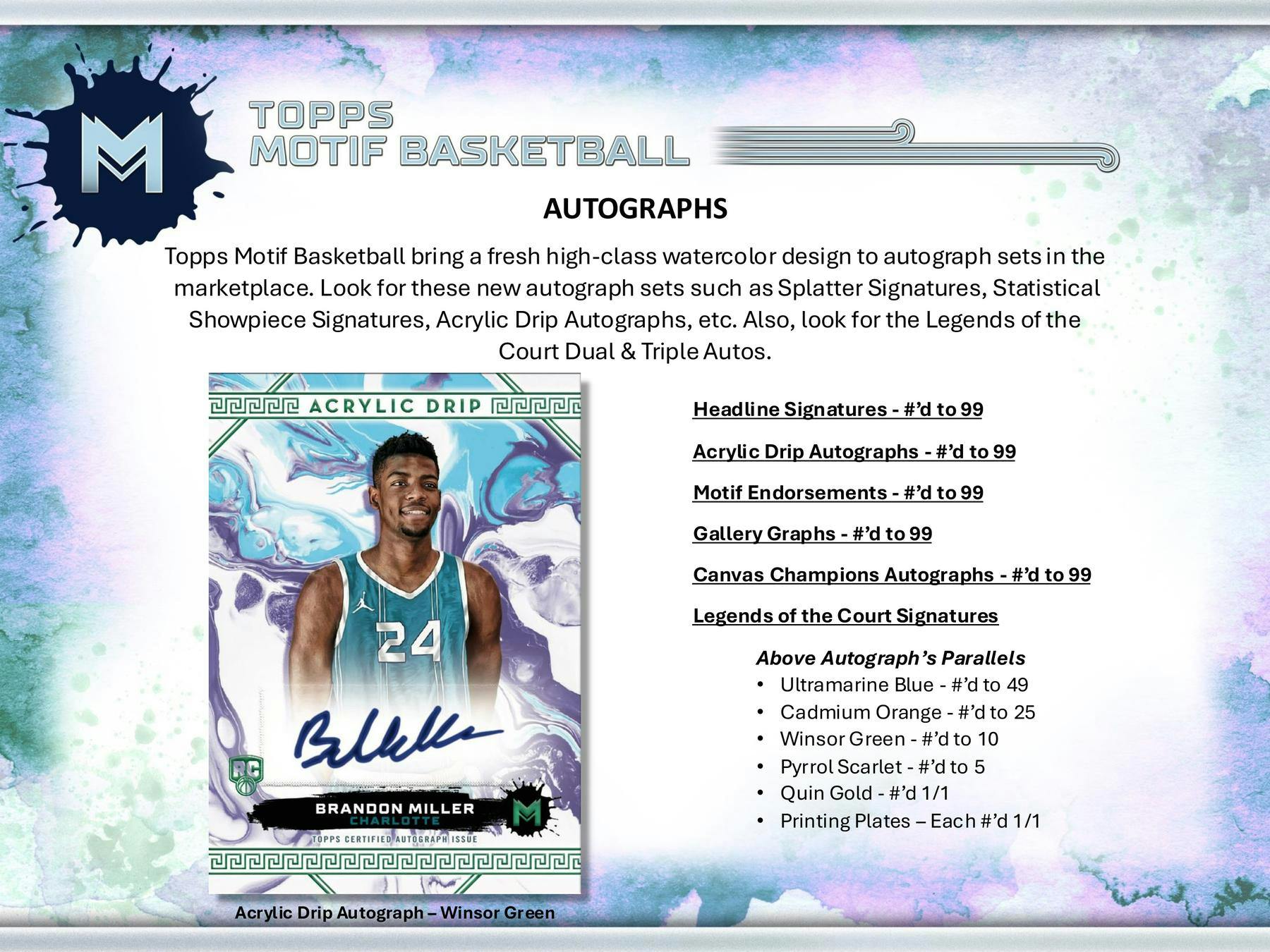 2023/24 Topps Motif Basketball Hobby Box (5 Autos + 1 Mem) Wemby RC ? - NBA Hobby Box