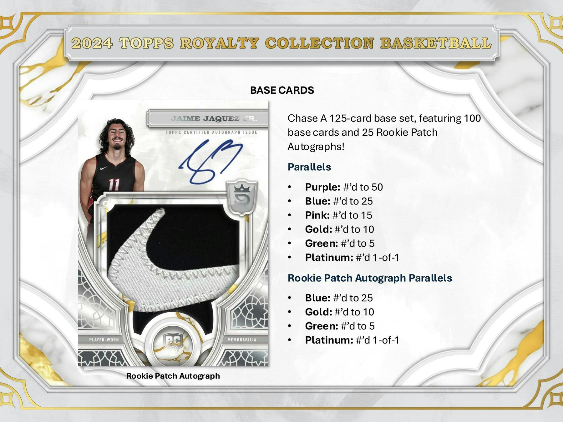 2023/24 Topps Royalty Collection Basketball Hobby Box / SEP 25TH - NBA Hobby Box