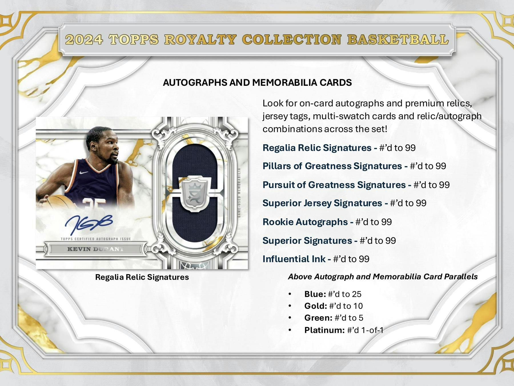 2023/24 Topps Royalty Collection Basketball Hobby Box / SEP 25TH - NBA Hobby Box
