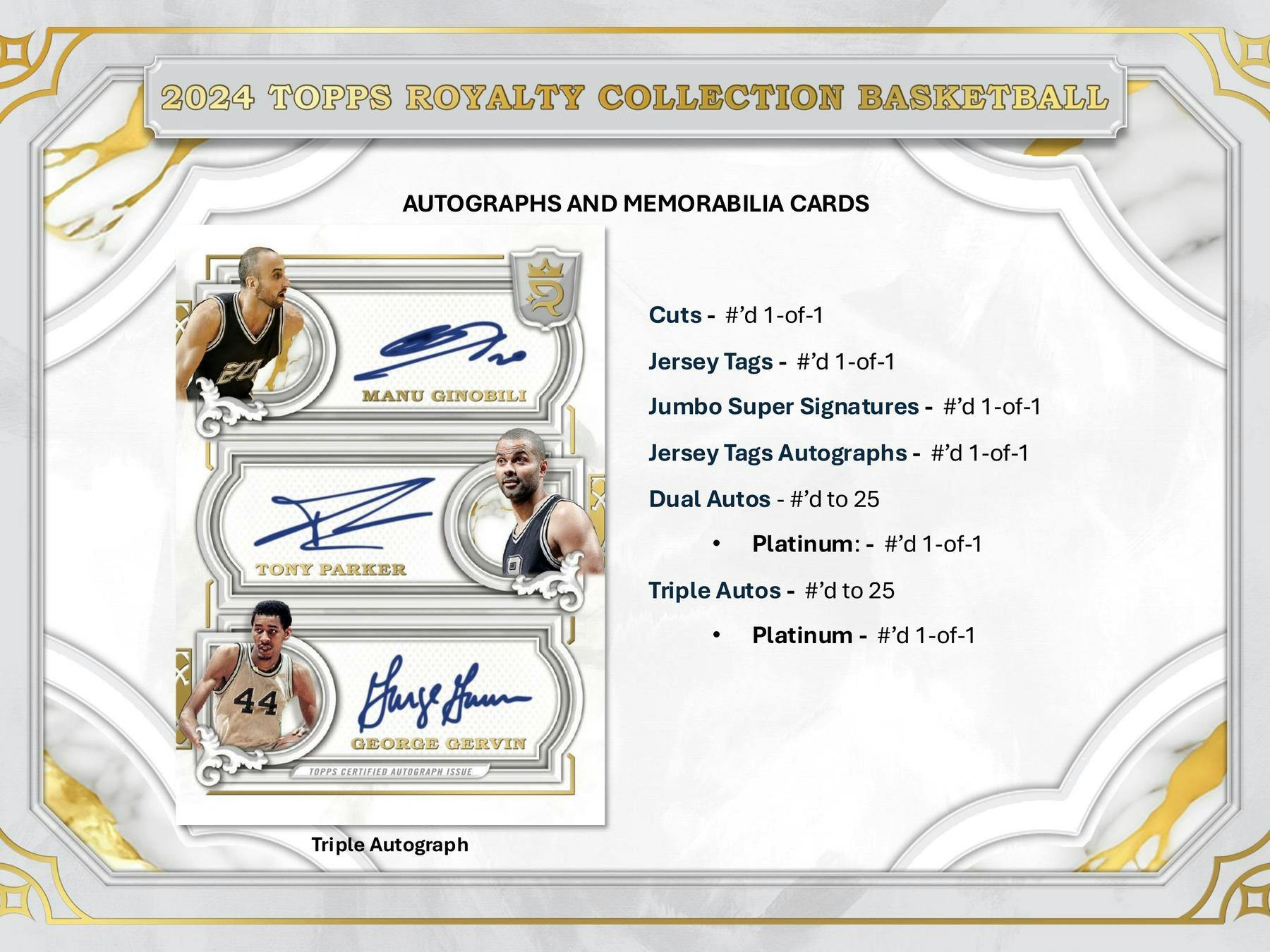 2023/24 Topps Royalty Collection Basketball Hobby Box / SEP 25TH - NBA Hobby Box