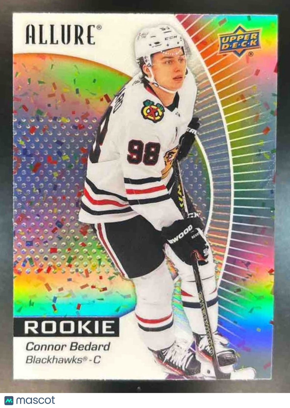 2023-24 Upper Deck Allure Connor Bedard Confetti #102 RC Chicago Blackhawks - Sports Cards