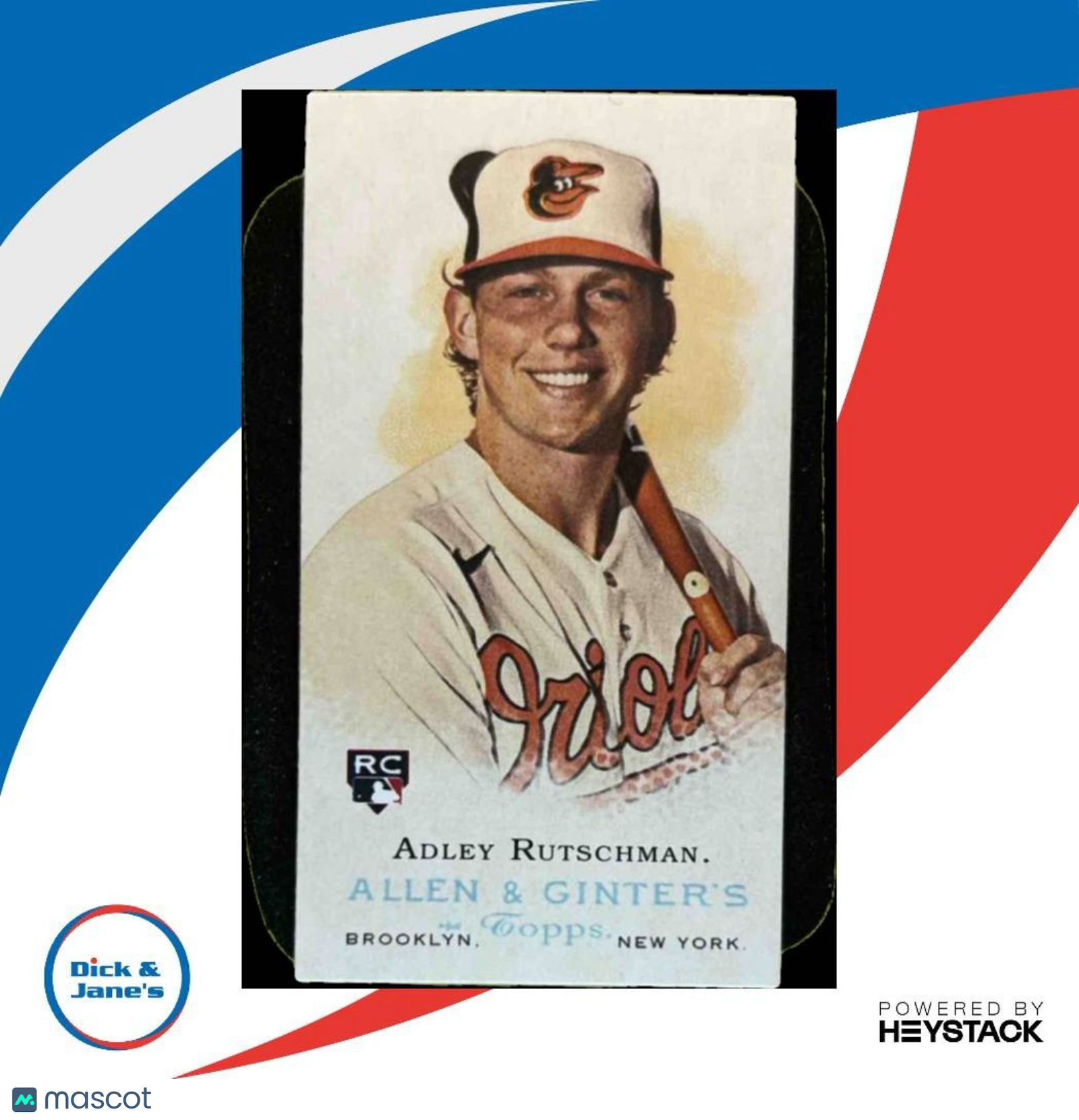 2023 Allen & Ginter Adley Rutschman A&G Rookie Design Variation Mini Orioles - Sports Cards