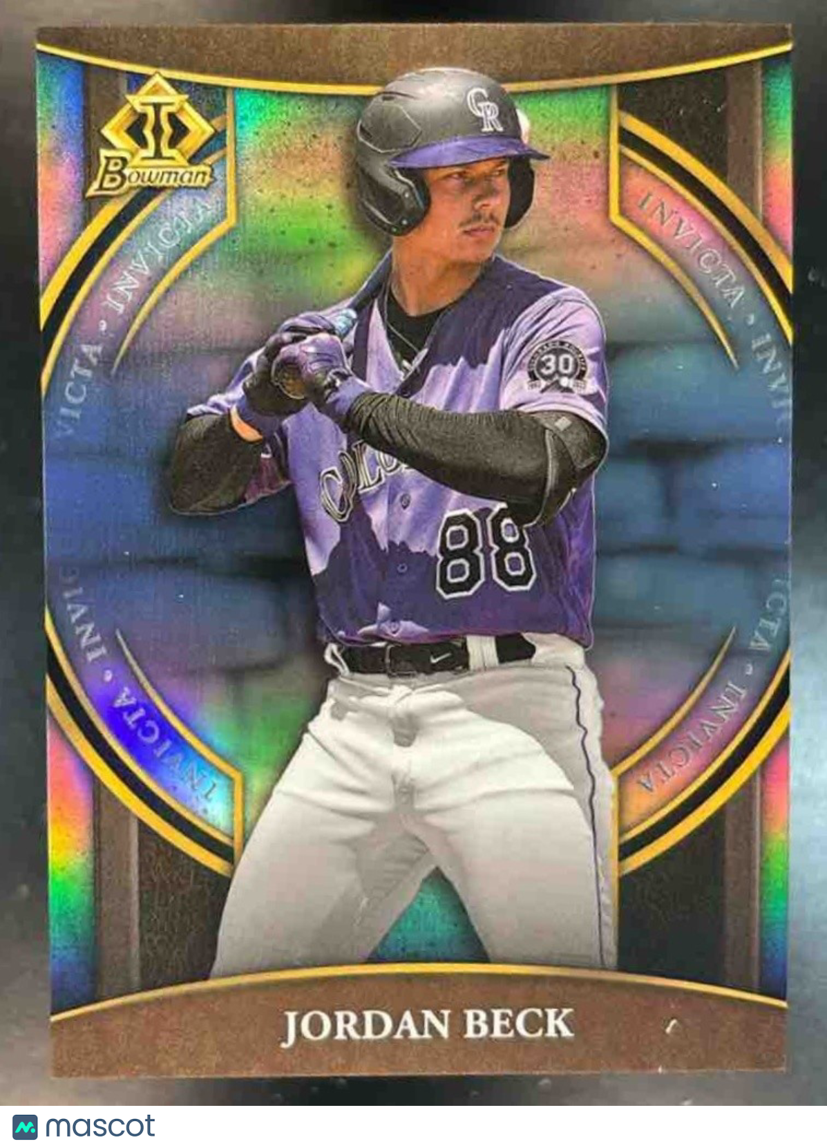 2023 Bowman Chrome Jordan Beck Invicta #BI-23 Colorado Rockies - Sports Cards