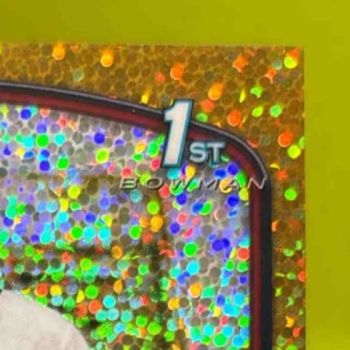 2023 Bowman Chrome Luis Guanipa Auto Gold Speckle /50 1st Prospect Braves - Sports Cards