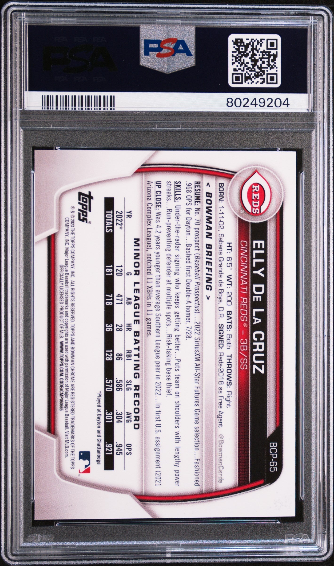 2023 Bowman Chrome Prospects - Graded Sports Cards