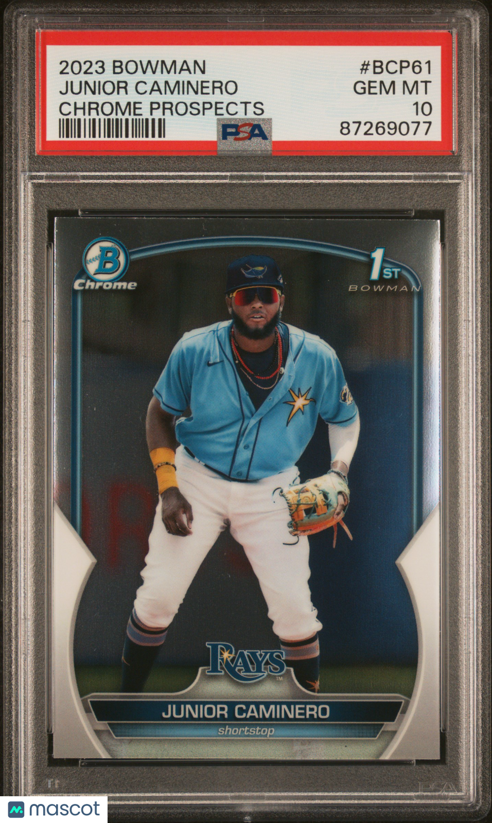 2023 Bowman Chrome Prospects Junior Caminero #BCP61 PSA 10 - Graded Sports Cards