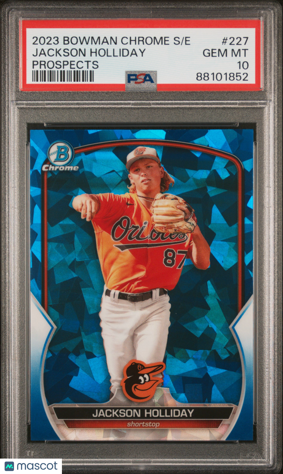 2023 Bowman Chrome Sapphire Edition Prospects Jackson Holliday #227 PSA 10 GEM - Graded Sports Cards