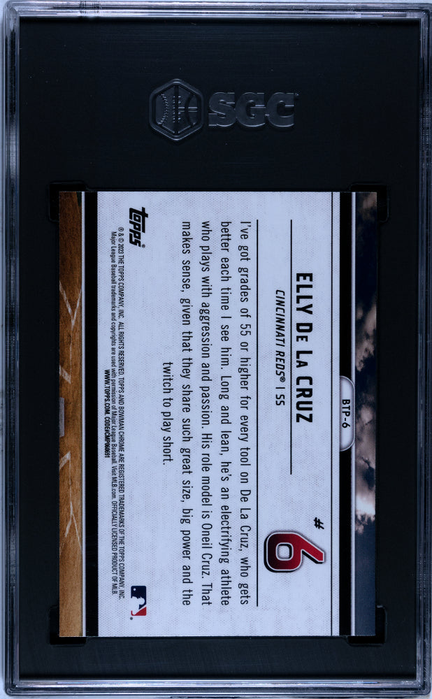 2023 Bowman Elly De La Cruz Scouts’ Top 100 #BTP-6 SGC 9.5 Cincinnati Reds - Graded Sports Cards