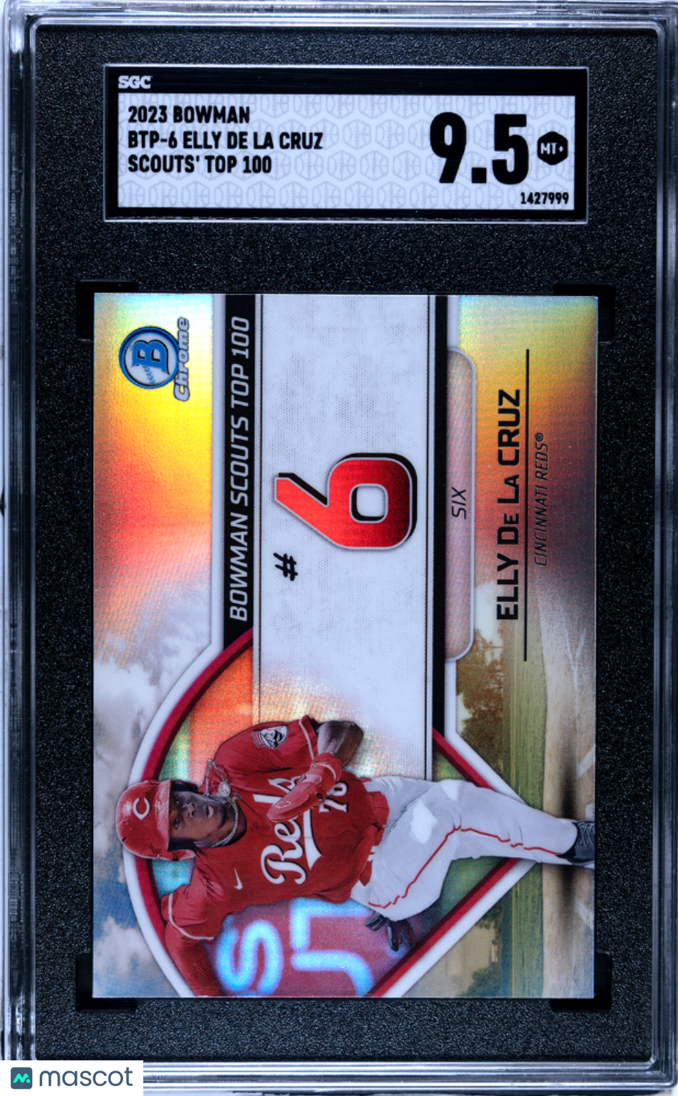 2023 Bowman Elly De La Cruz Scouts’ Top 100 #BTP-6 SGC 9.5 Cincinnati Reds - Graded Sports Cards