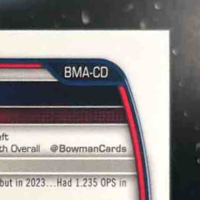 2023 Bowman Mega Box Chase DeLauter Chrome Prospects Auto Mojo Refractor - Sports Cards