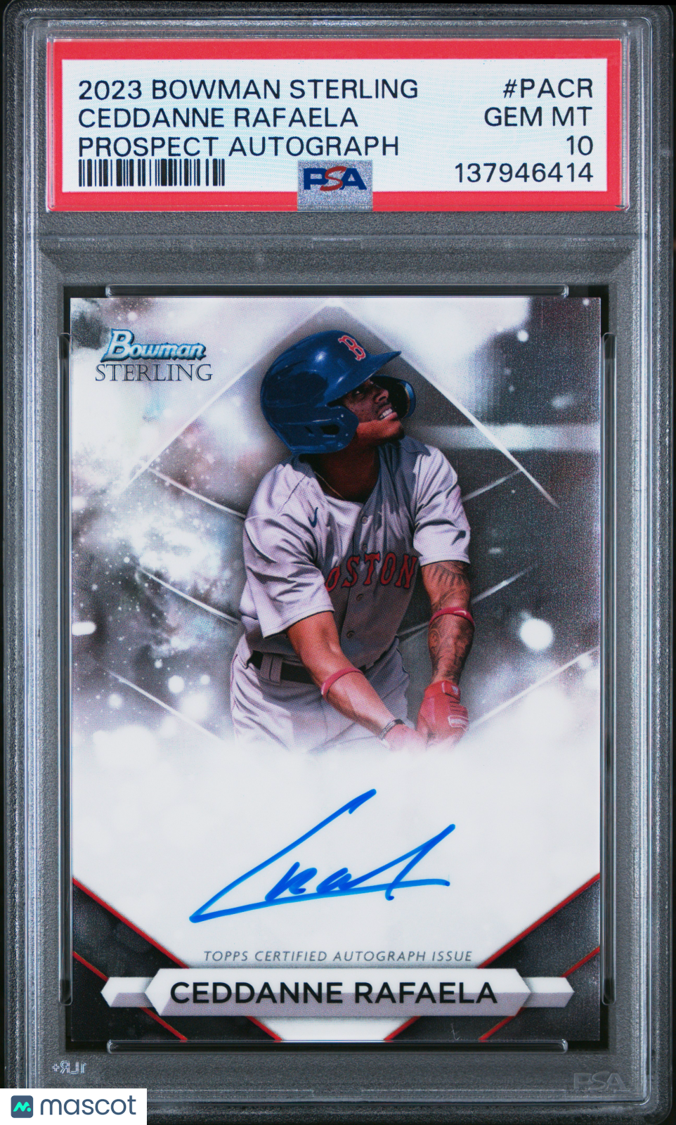2023 Bowman Sterling Prospect Autographs Ceddanne Rafaela #PACR PSA 10 - Graded Sports Cards