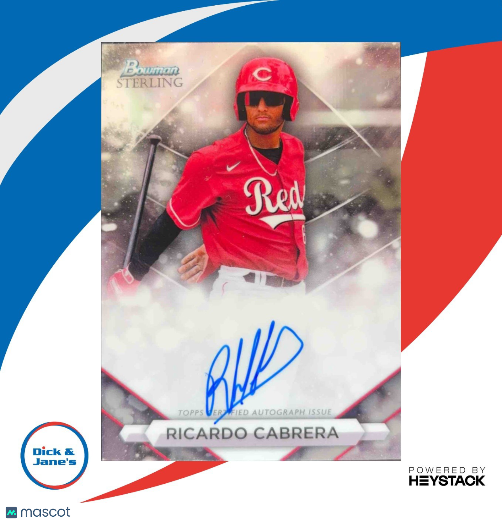 2023 Bowman Sterling Ricardo Cabrera Prospect Auto #PA-RC Auto Cincinnati Reds - Sports Cards
