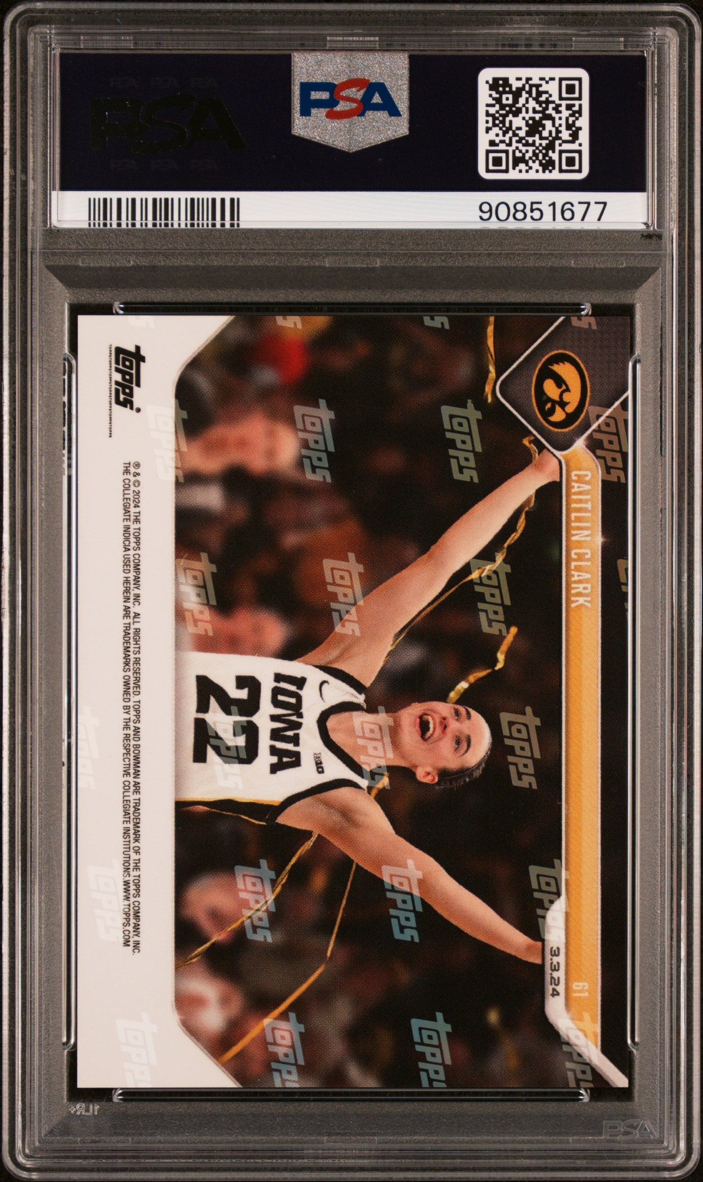 2023 Bowman U Now Caitlin Clark Rookie #61 PSA 10 GEM MINT Iowa Hawkeyes - Graded Sports Cards