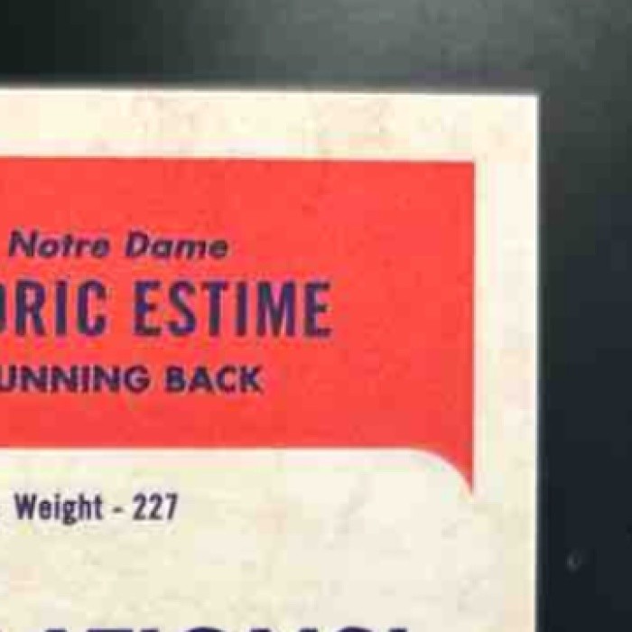 2023 Bowman University Chrome Audric Estime 1955 Football Auto Gold /50 Irish - Sports Cards