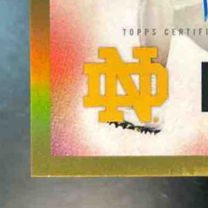 2023 Bowman University Chrome Audric Estime 1955 Football Auto Gold /50 Irish - Sports Cards