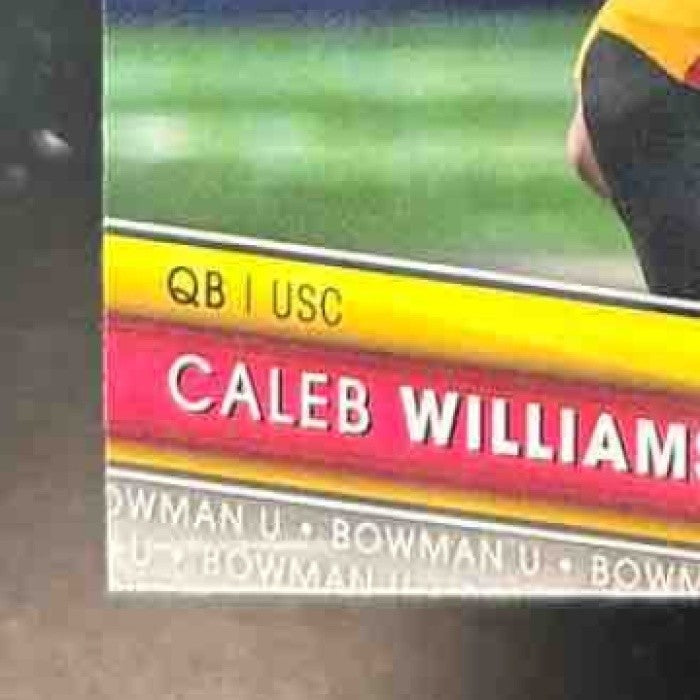 2023 Bowman University Chrome Caleb Williams Refractor #1 USC Trojans - Sports Cards
