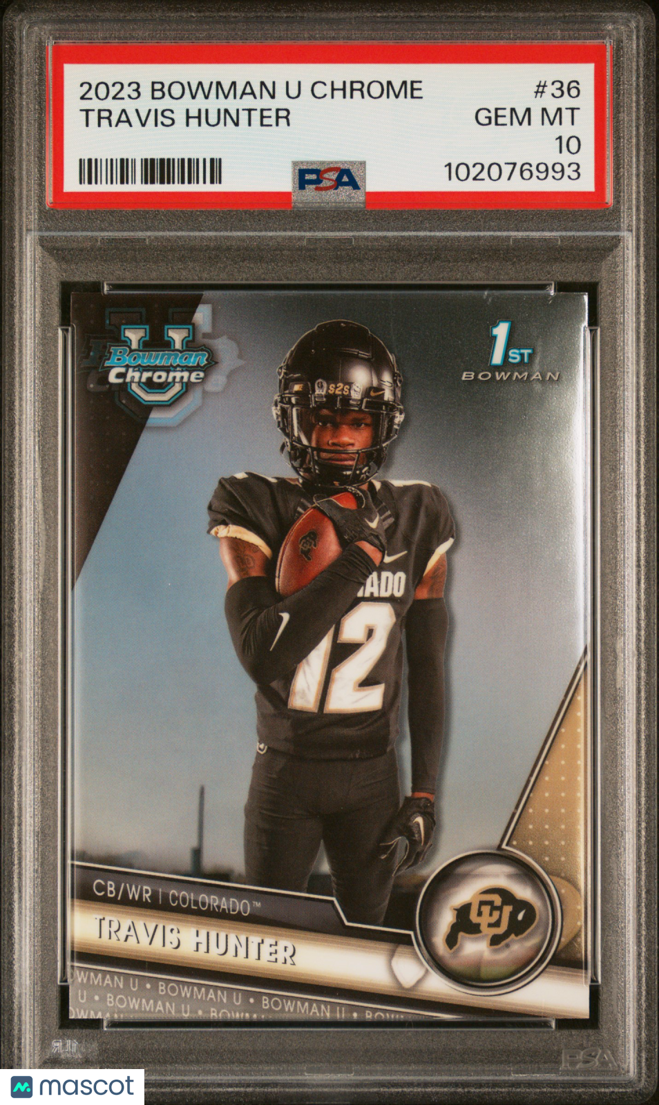 2023 Bowman University Chrome Travis Hunter Rookie #36 PSA 10 GEM MINT Buffaloes - Graded Sports Cards
